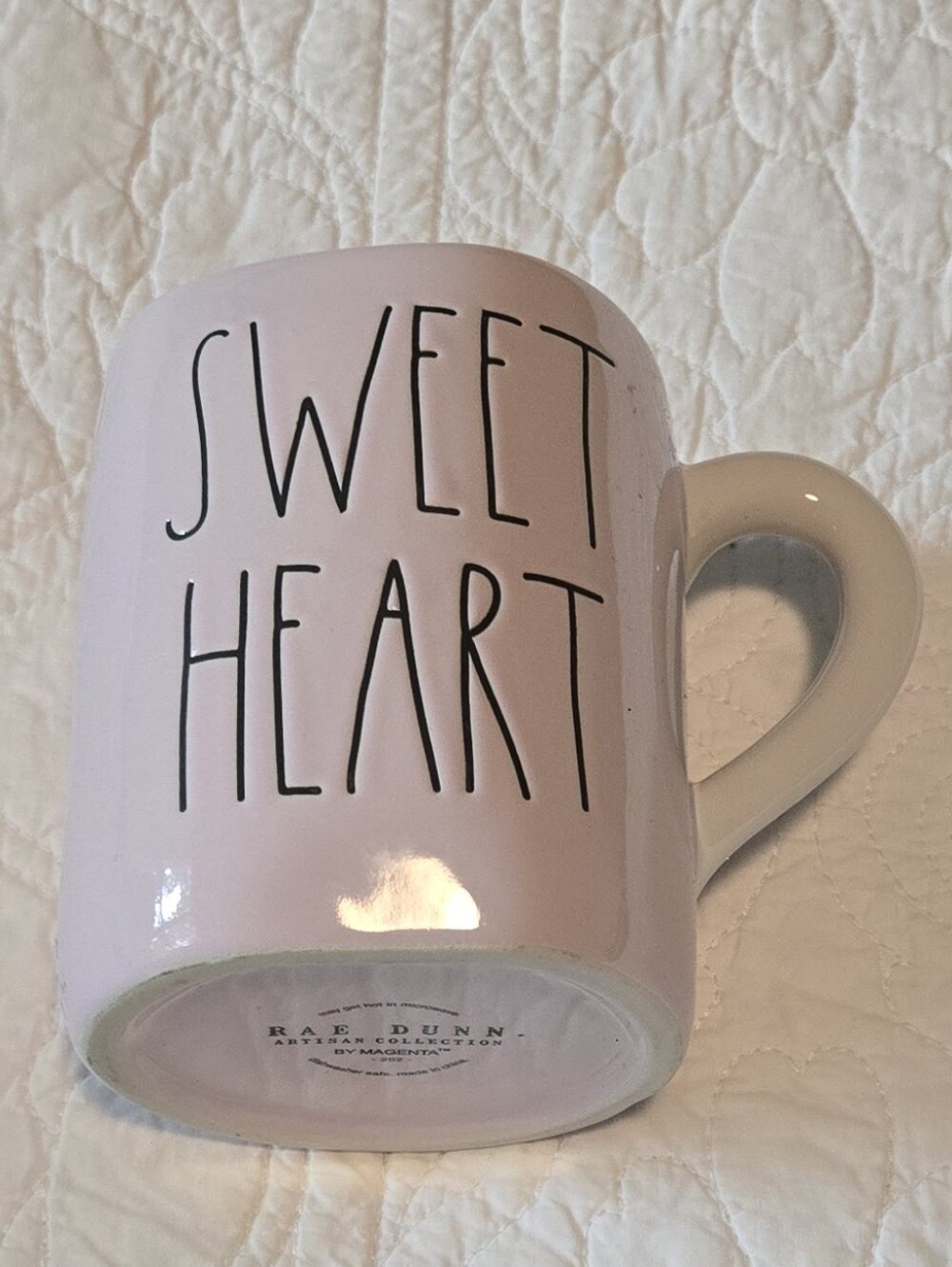 Rae Dunn Pink 'SWEET HEART' Ceramic Mug
